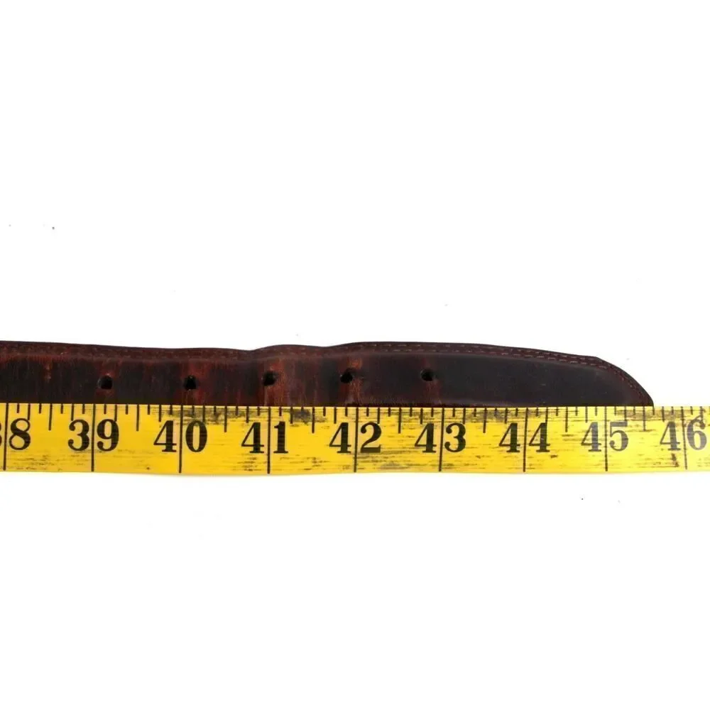 CLASSIC OIL TANNED BROWN REAL LEATHER 1 1/8